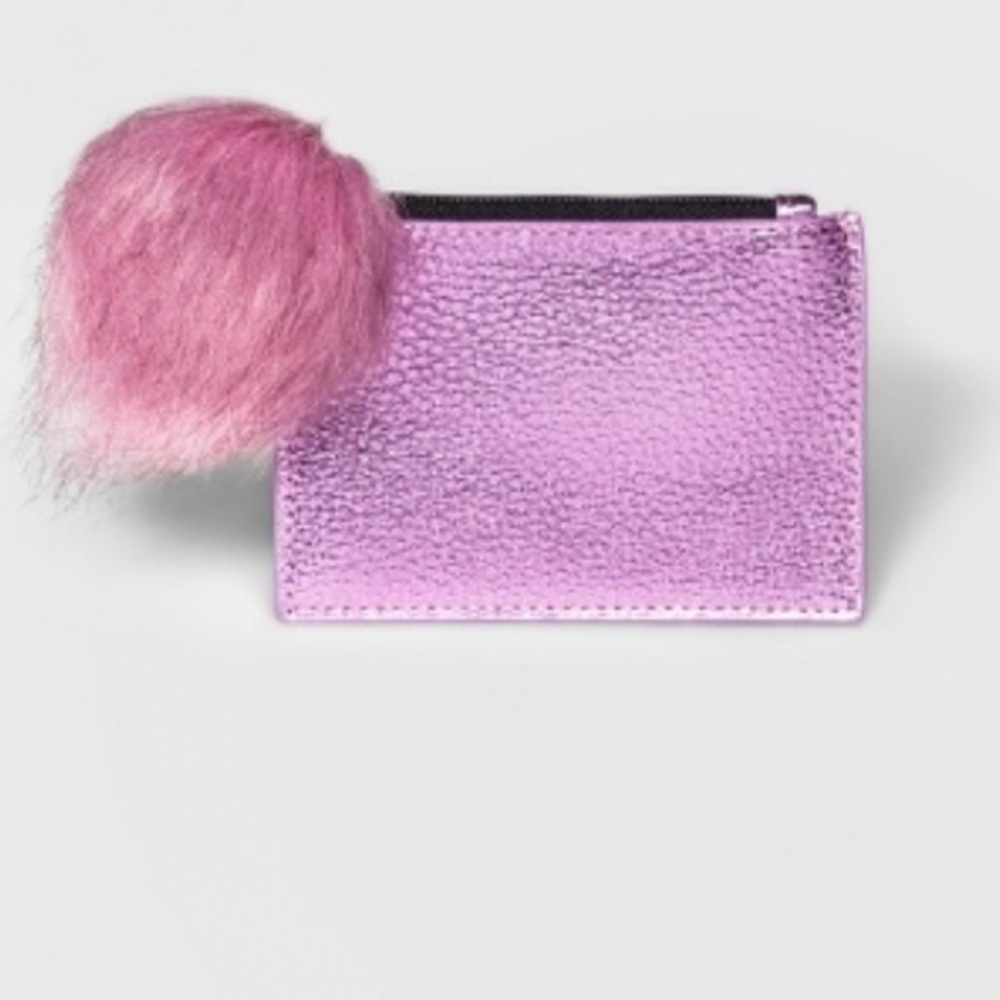 Mossimo Supply Co Zip-top Pom Pom Card Case
